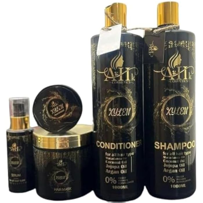 5 Piece Set Xyline Hair Care After Protein Shampoo & Conditioner & Bath Cream & Serum & Repair Sodium Free - Image 1